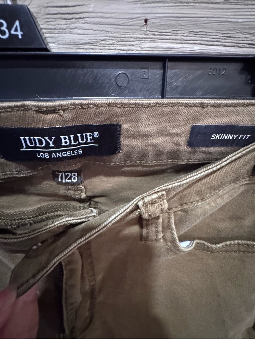 Judy Blue Skinny Jeans in Olive Brown - Picture 2 of 3